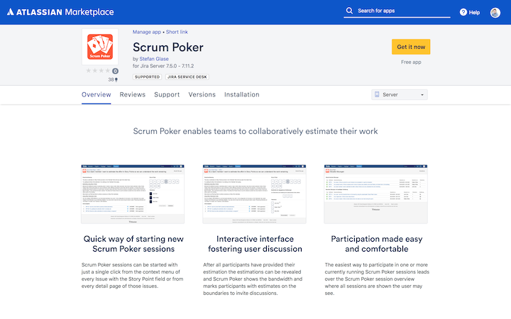 Scrum Poker im Marketplace